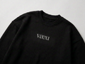 vaeu No. 02 sweatshirt in black with connected vaeu wordmark logo